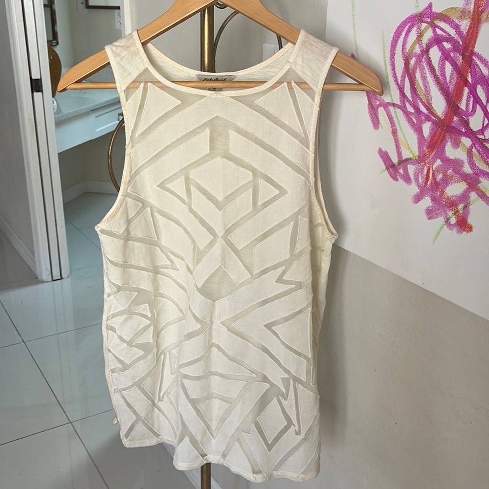 Lucky Brand sheer shell.